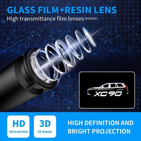XC90 XC60 Car Door Lights Logo Ghost Shadow Welcome Puddle Projection Light Compatible for XC90 XC60 Accessories (XC90-1) in Saudi Arabia