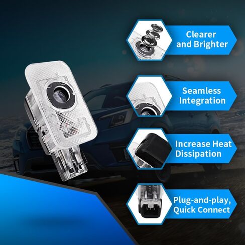 XC90 XC60 Car Door Lights Logo Ghost Shadow Welcome Puddle Projection Light Compatible for XC90 XC60 Accessories (XC90-1) in Saudi Arabia