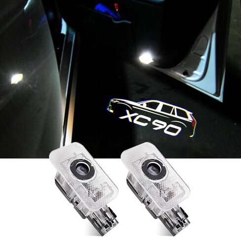 XC90 XC60 Car Door Lights Logo Ghost Shadow Welcome Puddle Projection Light Compatible for XC90 XC60 Accessories (XC90-1) in Saudi Arabia