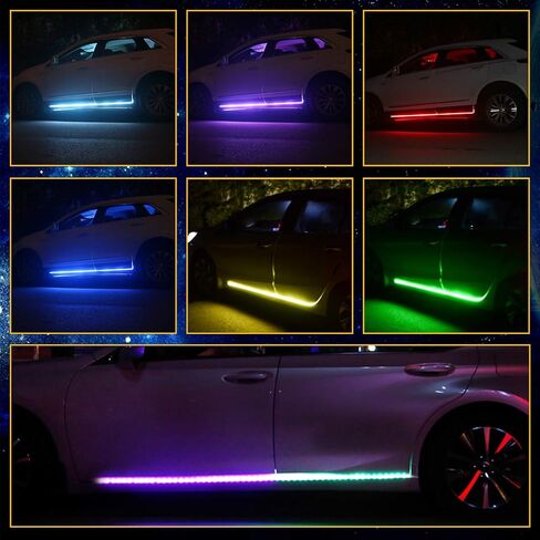 شريط إضاءة RGB للوحة الجري 71 بوصة للتحكم في تطبيق الهاتف الذكي، كابينة طاقم ممتدة 2 قطعة، 108 قطعة شريط أضواء LED للشاحنة لشاحنات الالتقاط، سيارات الدفع الرباعي، شاحنة العمل (OPL-APP-1.8M) in Kuwait