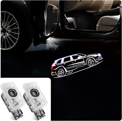 XC90 XC60 Car Door Lights Logo Ghost Shadow Welcome Puddle Projection Light Compatible for XC90 XC60 Accessories (XC90-1) in Saudi Arabia