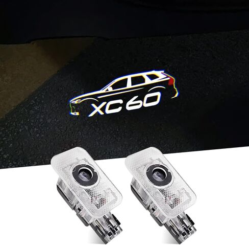 XC90 XC60 Car Door Lights Logo Ghost Shadow Welcome Puddle Projection Light Compatible for XC90 XC60 Accessories (XC90-1) in Saudi Arabia