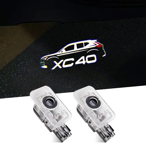 XC90 XC60 Car Door Lights Logo Ghost Shadow Welcome Puddle Projection Light Compatible for XC90 XC60 Accessories (XC90-1) in Saudi Arabia