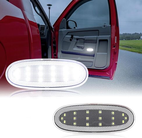LED Door Panel Courtesy Light for 2002-2009 Dodge Ram 1500 2500 3500 4500 5500 Durango Chrysler Aspen Pink Purple Interior Car Door Welcome Lamp 2PCS Clear Lens 05179299AA in Saudi Arabia