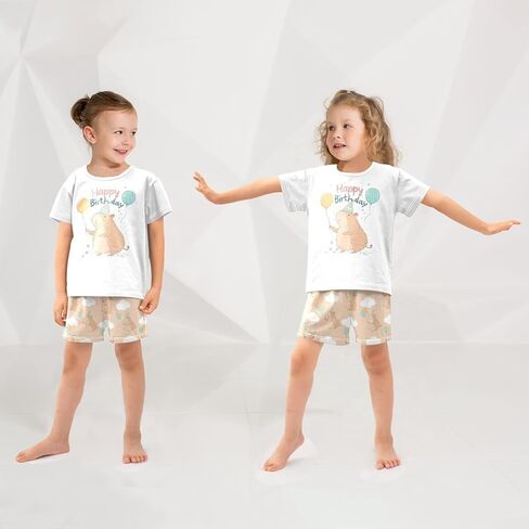 Capybara Strawberry Pajamas Sets Cute Summer Shorts Set for Nightwears in Saudi Arabia