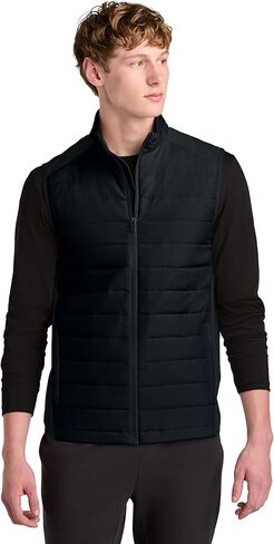 SPORT-TEK Unisex Teknical Hybrid Vest | Lightweight Insulated Zip Up Vest for Men & Women, Water Repellent, Adjustable Hem in Saudi Arabia