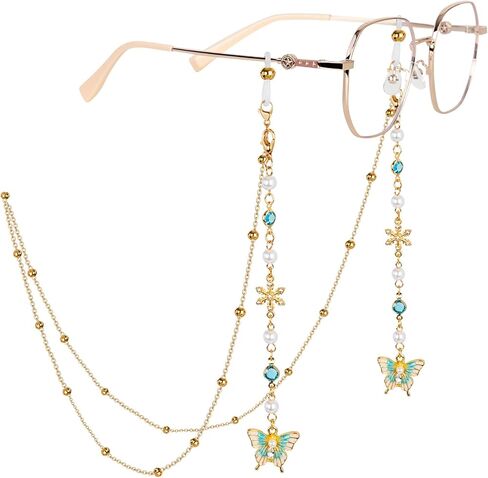 Glasses Chain for Women, Eyeglass Chain Around Neck, Stylish Charm Strap for Eye Glass Sunglass in Saudi Arabia