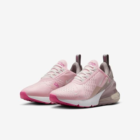 حذاء Nike Air Max 270 للأطفال الكبار (IB4435-663، إسفنج وردي/رمادي جامعي/بنفسجي بلاتيني/أبيض ساميت) مقاس 7 in Kuwait