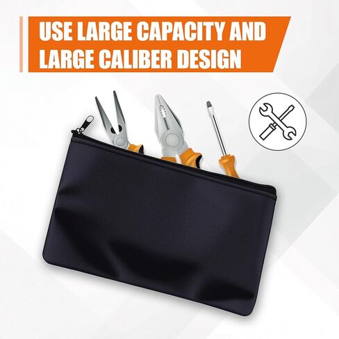 2PCS Car Tool Pouches with Zipper, Universal Oxford Cloth Waterproof Small Wrench Organizer, Multipurpose Car Tool Storage Bag for Wheel Lug Nuts, Lock, Key (Small) in Saudi Arabia