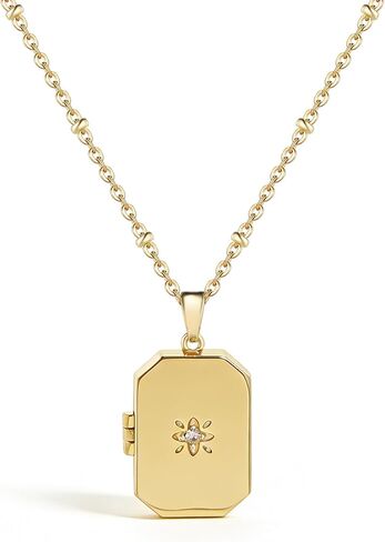 YOUFENG Love Heart Oval Locket Necklace that Holds Pictures Photo Lockets Birthday Gifts Jewelry for Women in Saudi Arabia