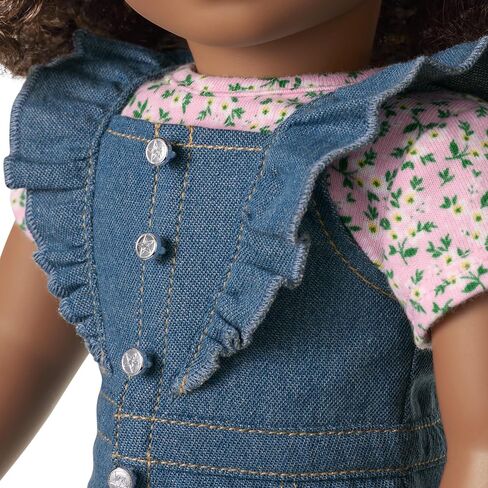 American Girl Truly Me, 18-inch Doll Clothes, Western Flowers Denim Jumpsuit, with Cowboy Boots, Ages 6+ in Saudi Arabia