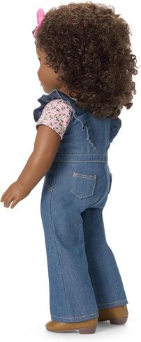 American Girl Truly Me, 18-inch Doll Clothes, Western Flowers Denim Jumpsuit, with Cowboy Boots, Ages 6+ in Saudi Arabia