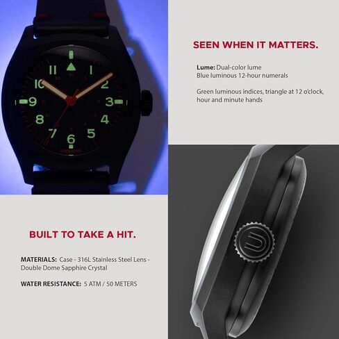 UNDONE Terra Daybreak Suede 37 mm Automatic Men's Watch with Brown Suede Band and Black Dial Wrist Watch for Men in Saudi Arabia