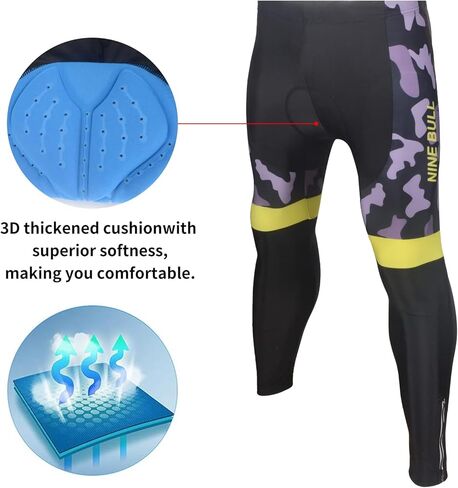 طقم جيرسي لركوب الدراجات للرجال - قميص عاكس للضوء سريع الجفاف لركوب الدراجات وسروال طويل مبطن ثلاثي الأبعاد لركوب الدراجات وأكمام طويلة أرجواني in Kuwait