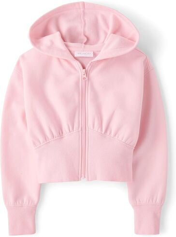 The Children's Place girls Active Long Sleeve Premium Fleece Hooded Zip Up in Saudi Arabia