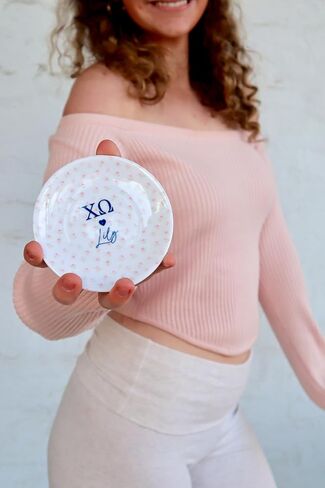 Personalized Sorority Jewelry Dish, Alpha Phi, Gamma Phi, Pi Phi, ChiO, TriDelt, Kappa, Theta, KD, DG, Alpha Chi, ADPi, Zeta in Saudi Arabia
