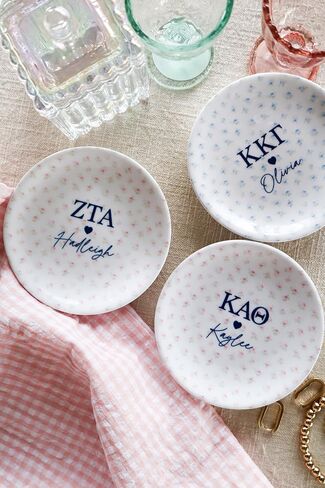 Personalized Sorority Jewelry Dish, Alpha Phi, Gamma Phi, Pi Phi, ChiO, TriDelt, Kappa, Theta, KD, DG, Alpha Chi, ADPi, Zeta in Saudi Arabia