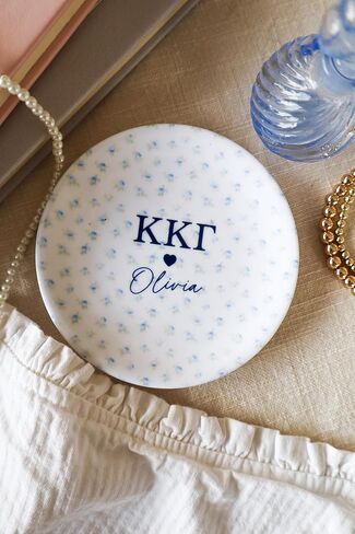 Personalized Sorority Jewelry Dish, Alpha Phi, Gamma Phi, Pi Phi, ChiO, TriDelt, Kappa, Theta, KD, DG, Alpha Chi, ADPi, Zeta in Saudi Arabia