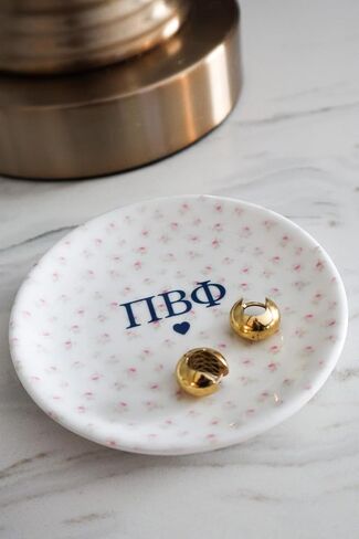 Personalized Sorority Jewelry Dish, Alpha Phi, Gamma Phi, Pi Phi, ChiO, TriDelt, Kappa, Theta, KD, DG, Alpha Chi, ADPi, Zeta in Saudi Arabia