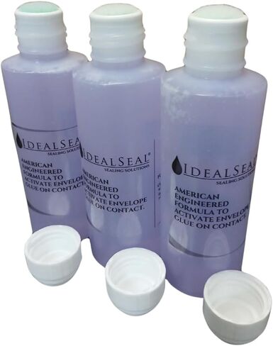 مرطب مغلف IDEALSEAL (120 مل) (3600 مغلف) E-Z Seal متوافق مع 4 أونصة. زجاجة Dabber من محلول الختم PB Sealing Solution 601-7 ختم مغلف بختم بريدي (4 زجاجات) (أرجواني) in Saudi Arabia