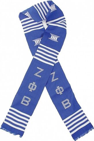 وشاح Zeta Phi/Φ Beta Sorority Graduation Kente Stole Sash [أزرق - 72 بوصة طول × 4.5 بوصة عرض] - رقم التعريف #151890 in Saudi Arabia