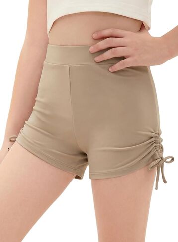 blibean Tween Girls 2026 Athletic Shorts Kids High Waist Drawstring Short Comfy Gymnastics Shorts Size 6-15 Years in Saudi Arabia