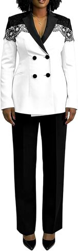 Women's 2 Piece Suit Casual Outfits Long Sleev Blazer and Pencil Pants Business Sets in Saudi Arabia