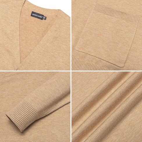 Barry.Wang Mens Cardigan Sweater Long Sleeve Casual V Neck Solid Knitwear Cardigans with Pockets Business Weekend in Saudi Arabia