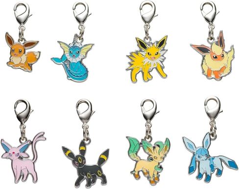 Eevee Umbreon Espeon Glaceon Leafeon Flareon Jolteon Vaporeon - Metal Charm Set – Pokemon Center Japan – Keychain – Zipper Pull in Saudi Arabia