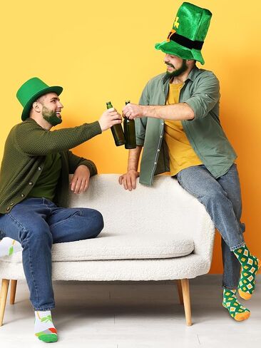 Shinymoon 24 Pairs St. Patricks Day Socks Bulk Fancy Funny Novelty Shamrock Socks for Women Girls Holiday Gifts in Saudi Arabia