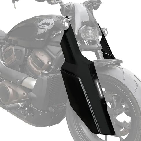 Shock Guard Cover Trim with Light for Sportster S 1250, Front Side Panel Front Frame Guard Trim Cover Decorative for Harley Sportster S 1250 RH1250S 2021-2024 Accessories (Black) in Saudi Arabia