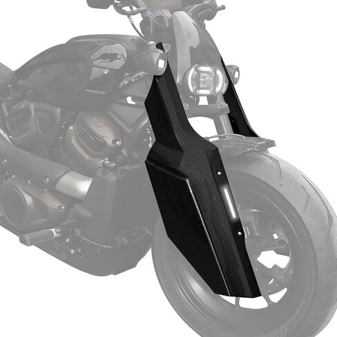غطاء حماية من الصدمات مع ضوء لـ Sportster S 1250، غطاء حماية أمامي للوحة الجانبية الأمامية مزخرف لملحقات Harley Sportster S 1250 RH1250S 2021-2024 (أسود) in Kuwait