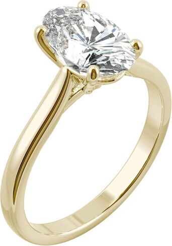 Charles & Colvard 14K Yellow Gold Moissanite 10x6mm Elongated Oval Engagement Ring, 2.30ct DEW in Saudi Arabia
