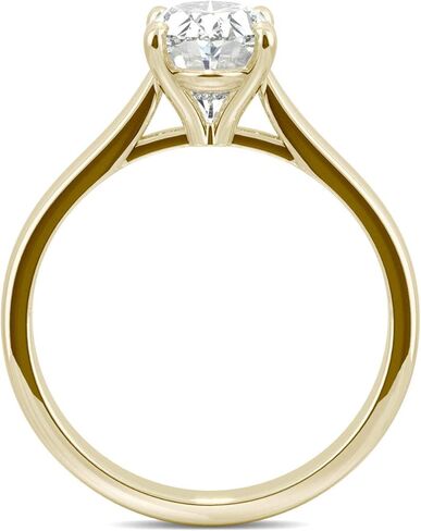 Charles & Colvard 14K Yellow Gold Moissanite 10x6mm Elongated Oval Engagement Ring, 2.30ct DEW in Saudi Arabia