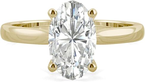 Charles & Colvard 14K Yellow Gold Moissanite 10x6mm Elongated Oval Engagement Ring, 2.30ct DEW in Saudi Arabia