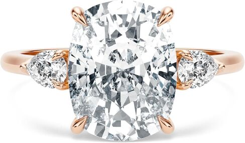 1–5 Carat Lab Grown Diamond Ring VS1 10K 14K 18K Solid Gold Lab Grown Diamond Engagement Ring 3 Stone Hidden Halo Wedding Bridal Anniversary Proposal Ring Valentine Gift for Women(IGI Certified) in Saudi Arabia