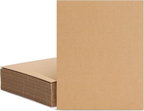 50-Pack Large Corrugated Cardboard Sheets, 11x17-Inch Flat Packaging Inserts Pads for Mailers, Shipping, Packing, Mailing, Arts and Crafts, DIY Projects (2mm Thick) in Kuwait
