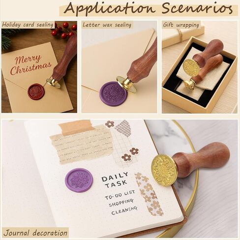 Vintage Wax Seal Stamp Set – 20-Piece Classic Seal Heads with Wooden Handle for Invitations, Letters, Gift Wrapping & More (Assorted Designs) in Saudi Arabia