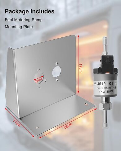 مضخة قياس الوقود لسخان الديزل 12 فولت ولوحة تركيب مناسبة لاستبدال Webasto Eberspacher Airtronic D2 D4 22451901، ودعم دعامة التثبيت على الحائط ومجموعة ترقية مضخة الوقود in Kuwait