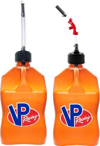 VP Racing Utility Container 5.5 Gallon - 2 Pack with 2 Deluxe Hoses and a Get Bent Hose Bender (Orange, 2 Pack) in Saudi Arabia