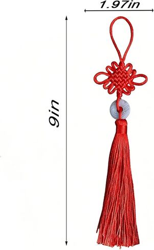 10PCS Red Chinese Knot Tassels, 9 Inch Traditional Handmade Hanging Ornaments for Home Decor, Door, Bag, Chinese New Year, Wedding, Party Festival Decorations in Saudi Arabia