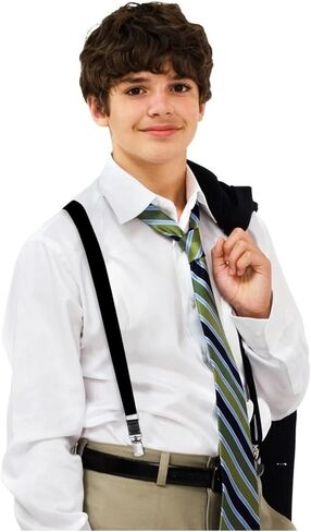 Adult Unisex Elastic Suspenders Adjustable 2.5cm Wide for Formal and Casual Wear in Saudi Arabia