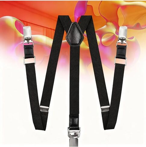 Wide Elastic Pants Suspenders Adjustable Unisex Braces for Jeans and Trousers in Saudi Arabia
