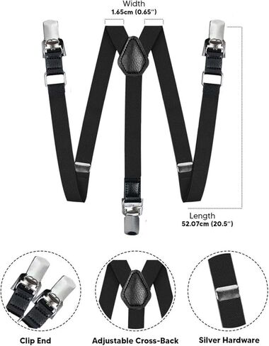 Wide Elastic Pants Suspenders Adjustable Unisex Braces for Jeans and Trousers in Saudi Arabia