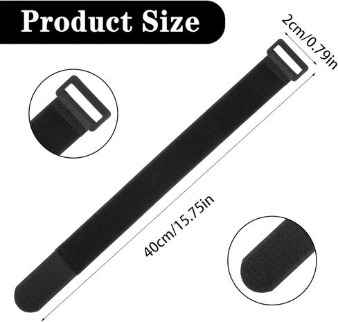 Set of 6 Adjustable Bicycle Pant Leg Straps in Black, Designed for Safety While Cycling, Climbing in Saudi Arabia