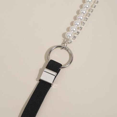 Suspenders Pearls Rhinestones Perfect for Casual Occasions Upgraded Outfit for Carnival Party Cute Suspende in Kuwait
