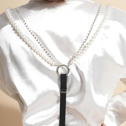 Suspenders Pearls Rhinestones Perfect for Casual Occasions Upgraded Outfit for Carnival Party Cute Suspende in Kuwait