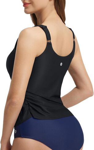 baleaf Tankini Tops for Women High Neck Swim Top Adjustable Bathing Suit Swimsuit Top Long Swim Tank Top in Saudi Arabia