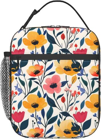 Insulated Lunch Box for Kids Boys Girls, Reusable Lunch Bag for School, Office, Picnic, Work, Travel, Ice and Fire Guitar Theme Lunch Box in Saudi Arabia