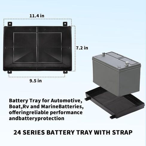 علبة بطارية المجموعة 24 للسيارات والبحرية والقوارب وصينية بطارية RV، سلسلة مع حزام، علبة بطارية للقوارب (24 سلسلة) in Kuwait